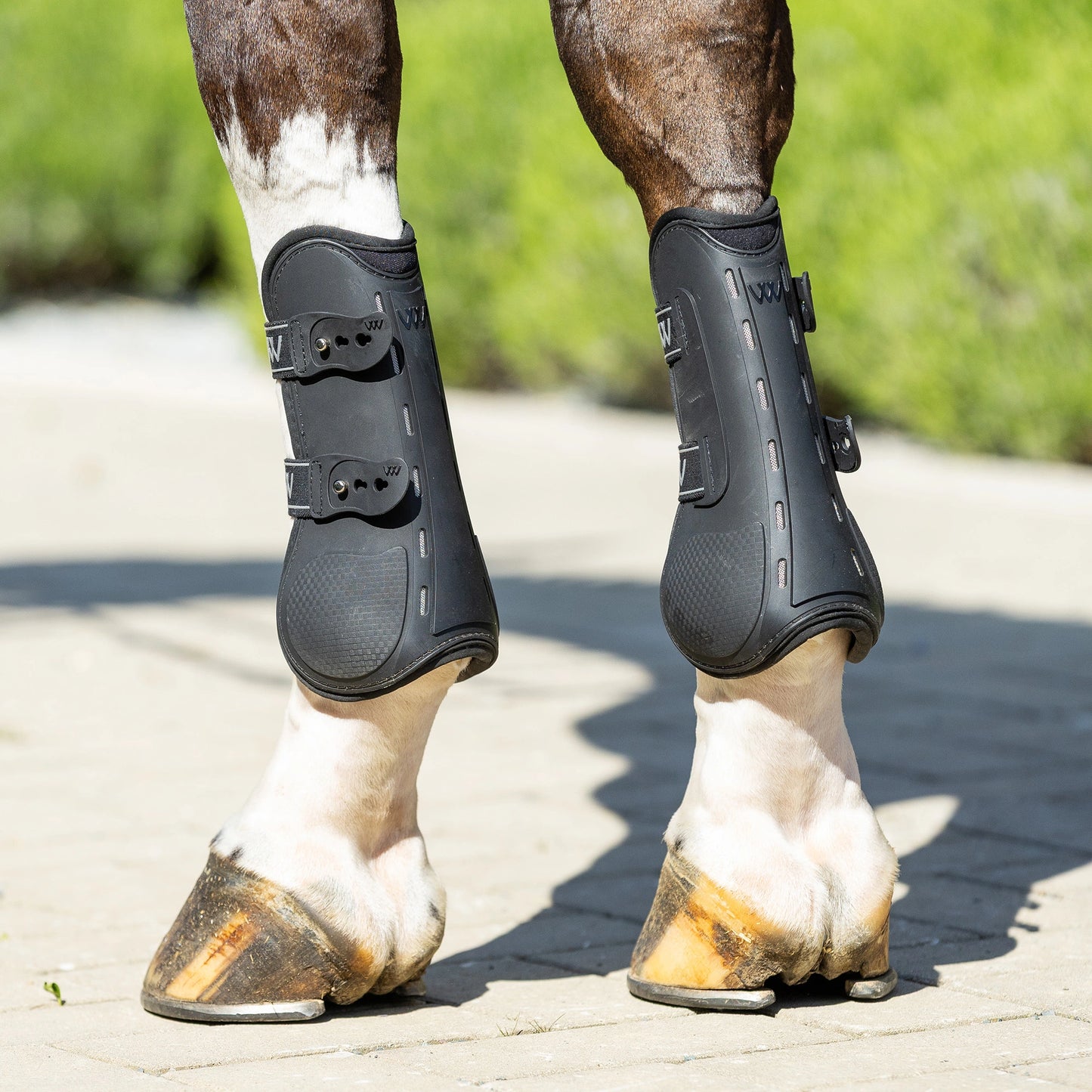 Toklat Vision Boots - Black/Brushed Steel Protective Horse Boots - Multiple Sizes