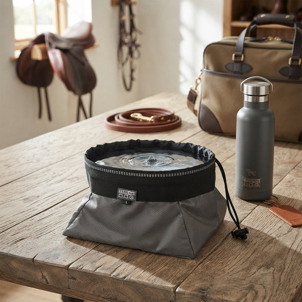 Lifestyle photo of Collapsible Travel Bowl Grey