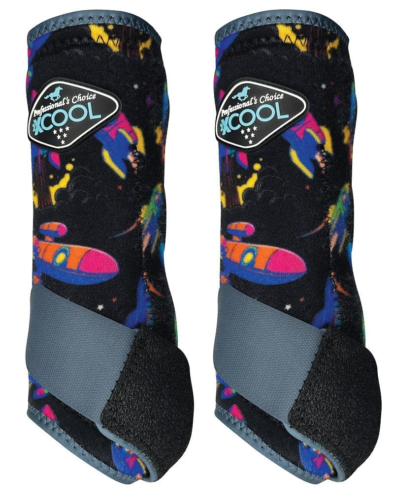 Professional's Choice Sports Medicine 2XCOOL Pattern Horse Equine Boots Front Pair - Hooves and Paws