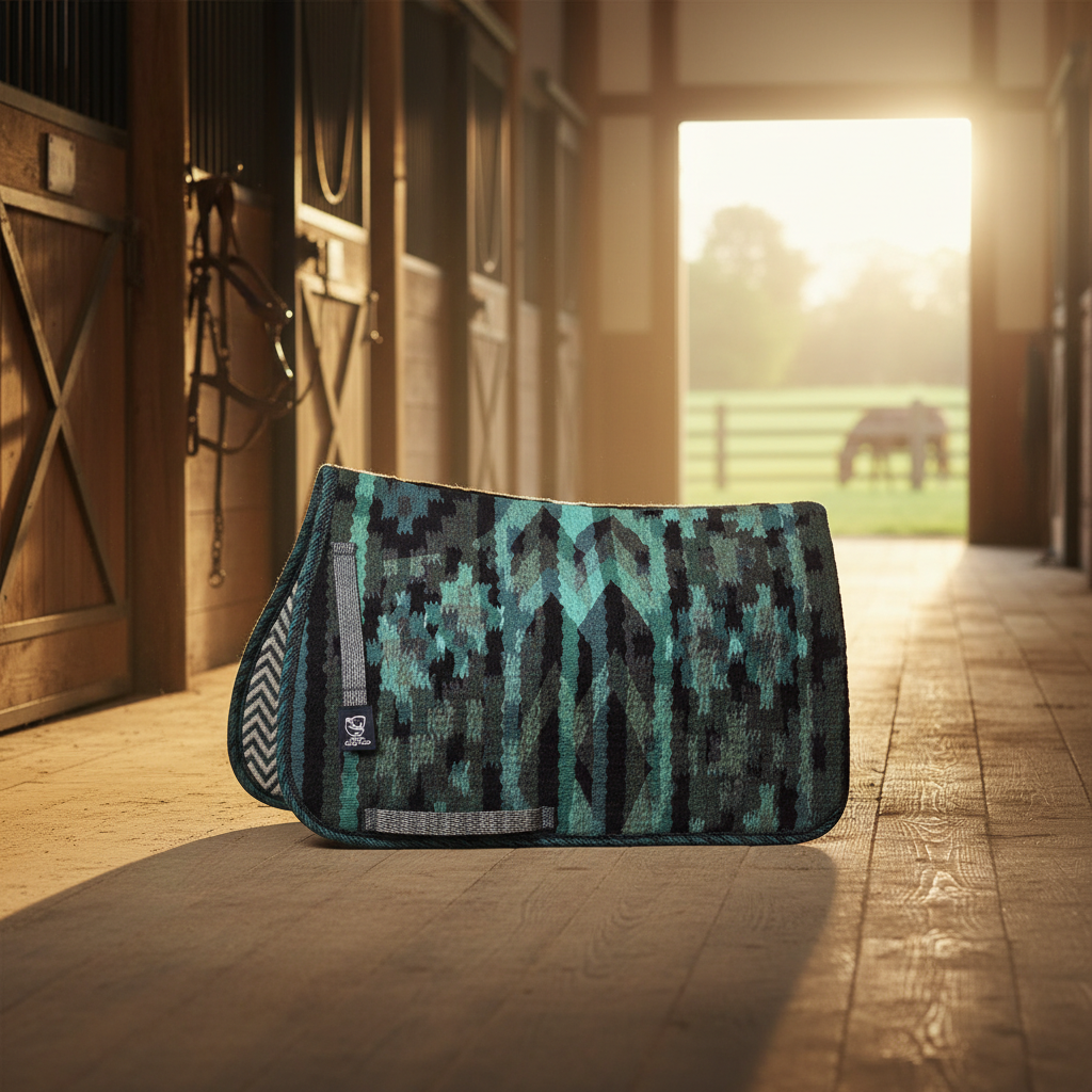 Weaver Synergy New Zealand Wool Blanket Top Western Horse Saddle Pad - 33" x 38"