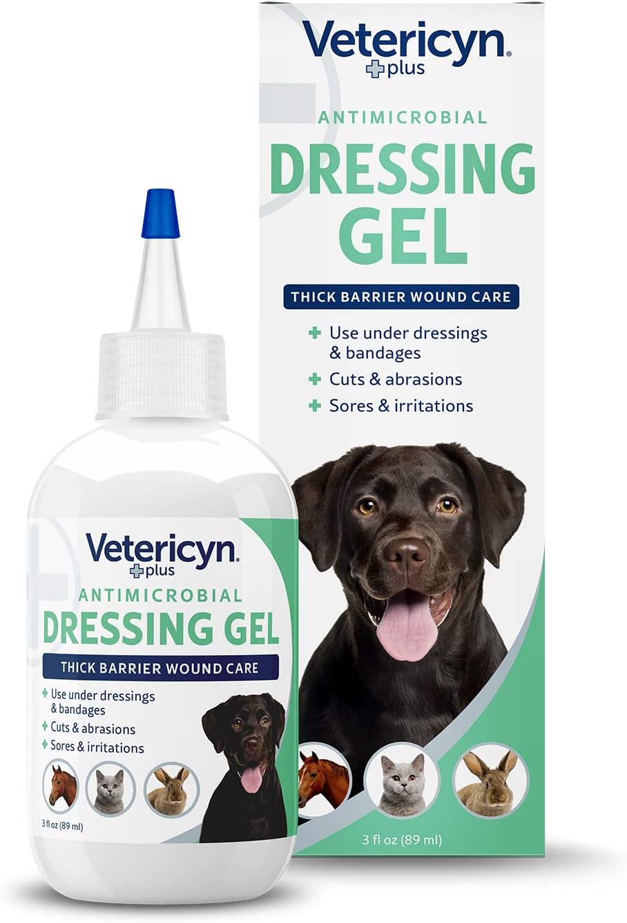 Vetricyn Plus Wound Dressing Gel - Advanced Wound Care & Healing Barrier for Dogs, Cats, Horses