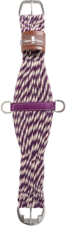 Classic Rope Company Colored Twist 100% Mohair Cinch Natural/Purple 34" (Sell out) - Hooves and Paws