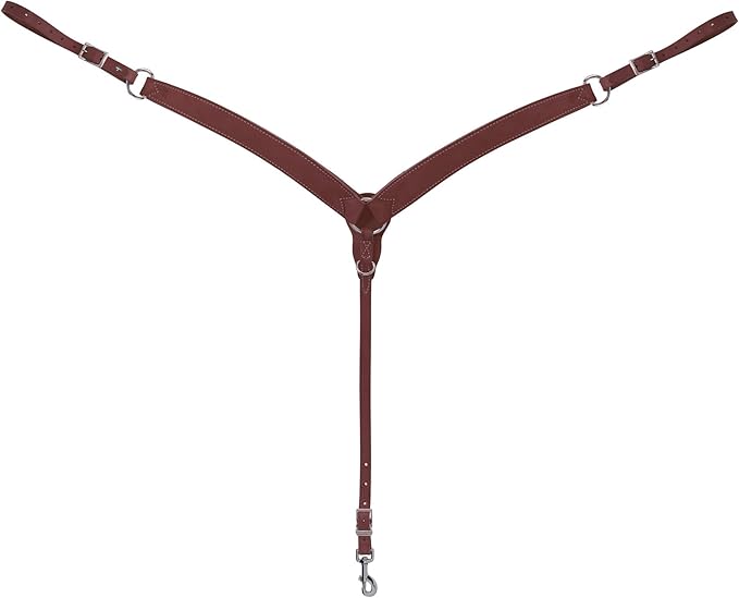 Weaver LeatherTurquoise Cross Contoured Skirting Leather Breast Collar, Medium Oil, Average 45 - 0355 - Hooves and Paws