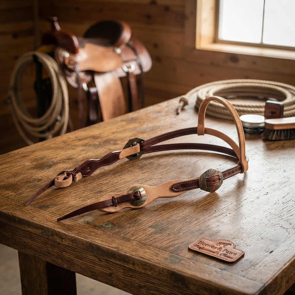 Lifestyle photo of Professional's Choice Roughout Single Ear Headstall Quick Change