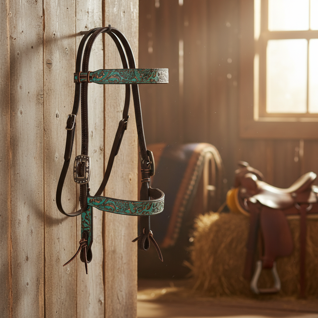 Professional's Choice Copper Emerald Browband Headstall 5/8" Full
