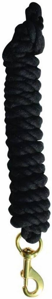 Professional's Choice Cotton Lead Rope - 10ft Black - Durable & Comfortable