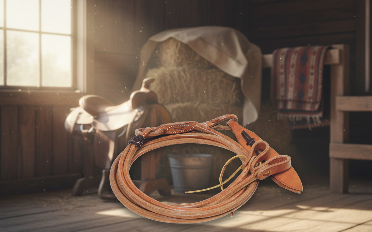 Professional's Choice Romal Reins with 60-Inch Fronts - Extra-Long Premium Leather Western Horse Tack