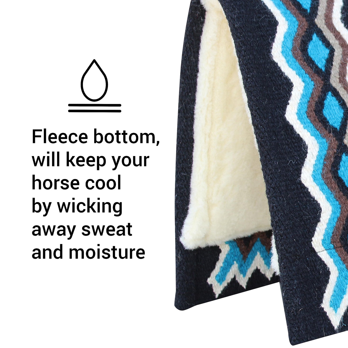 Professional's Choice SMX Heavy Duty Air Ride Shilloh Saddle Pad | 3/4" Breathable Core | 34" x 36" | Hand Woven 100% Navajo Wool 34" x 36"