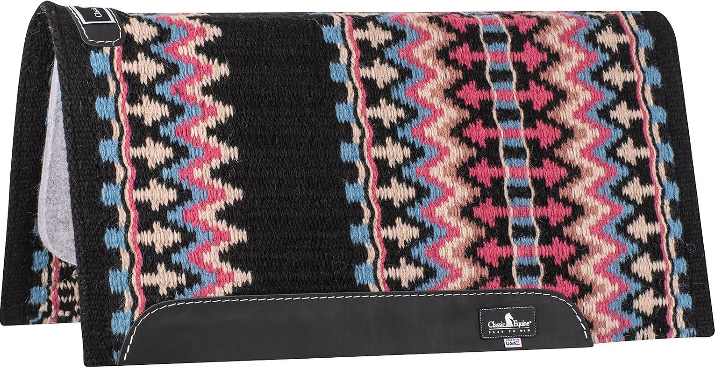 Classic Equine 1-inch Straight Pad - Black-Latte, 32x34 - Comfort & Protection