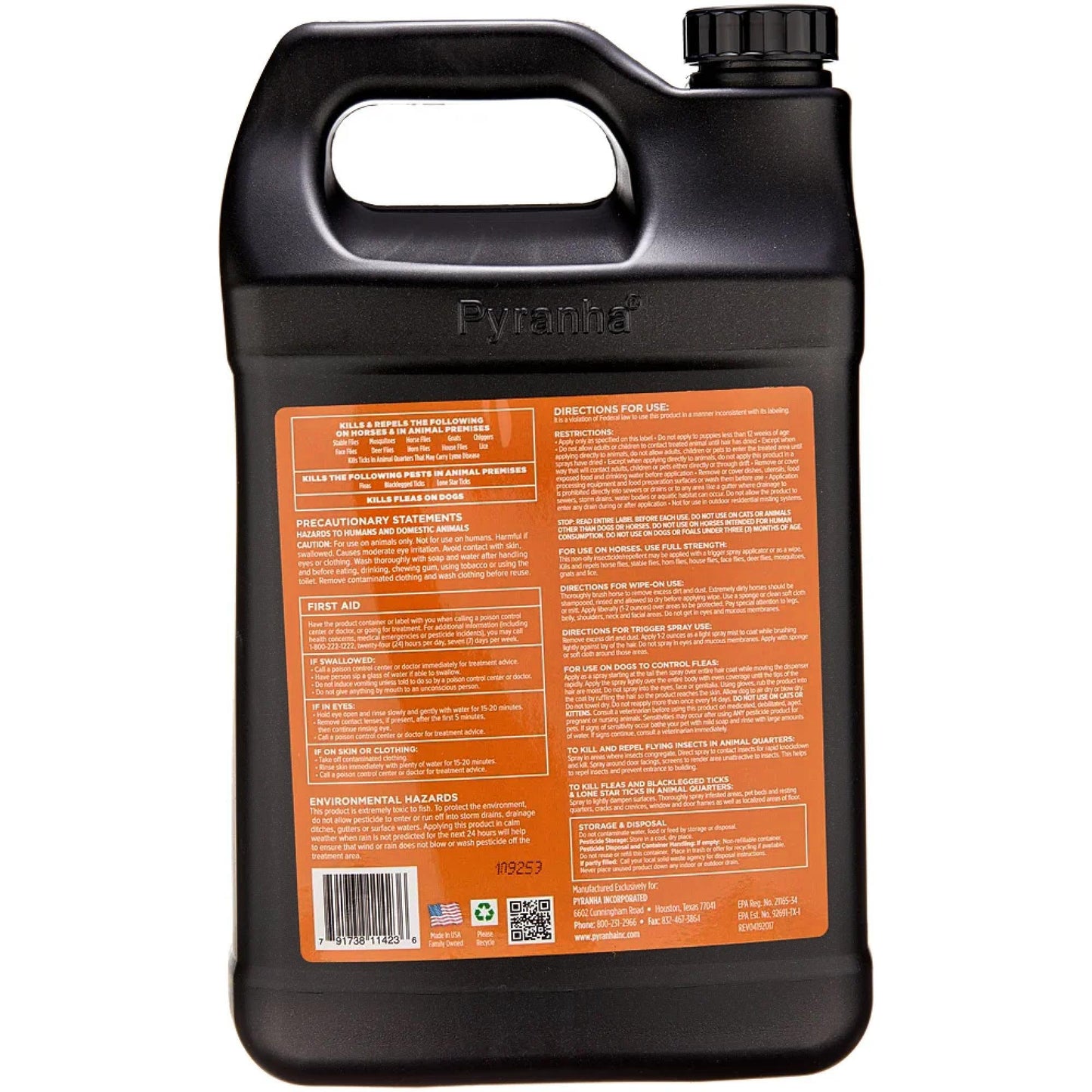 Pyranha Nulli-Fly Horse Fly Spray for Sensitive Skin - Kills & Repels Insects 32oz