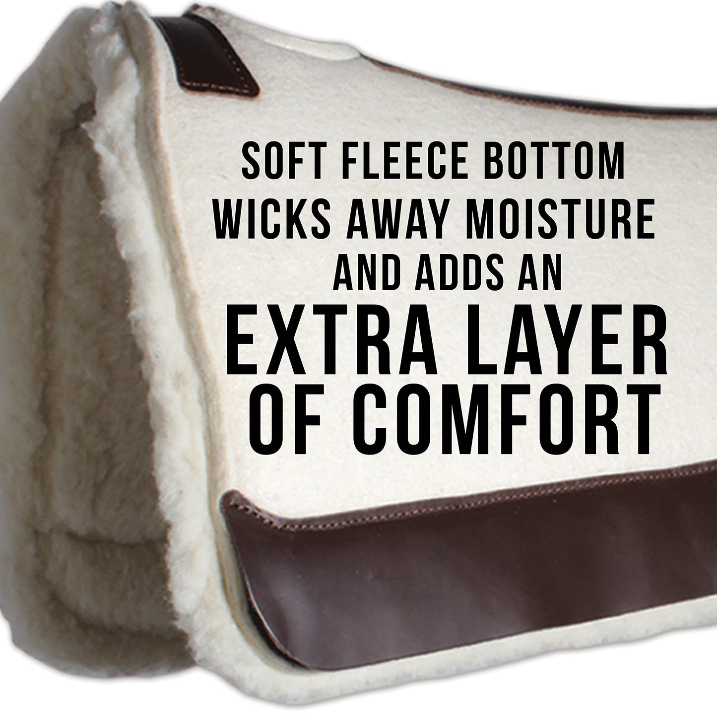 Professional's Choice 100% Wool Felt Contoured Saddle Pad - Pressure Relief & Comfort
