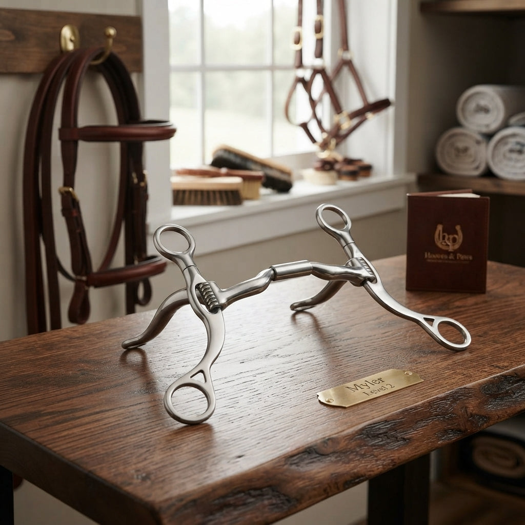 Lifestyle photo of Myler MB 06 Short Shank Bit - Level 2 Low Port Comfort Snaffle Western Bit - 5" Mouthpiece