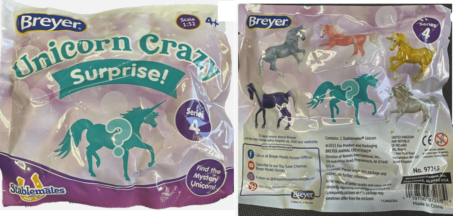 Breyer Horses Stablemates Unicorn Crazy Surprise Series 4 Blind Bag 97268 - Hooves and Paws