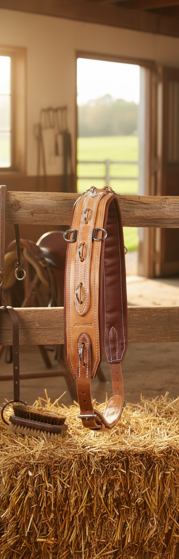 Professional's Choice Al Dunning Pro-Training Hermann Oak Leather Surcingle - 61-77 Inch