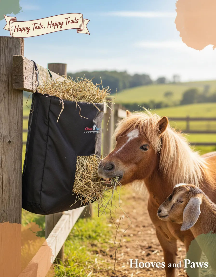 Classic Equine Black Hay Bag: Reduce Waste, Secure Feeding