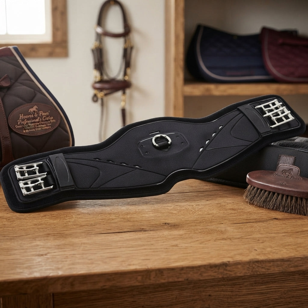 Lifestyle photo of Professional's Choice Contoured Neoprene Dressage Girth - VenTECH Breathable Non-Slip Liner & Stainless Steel Hardware