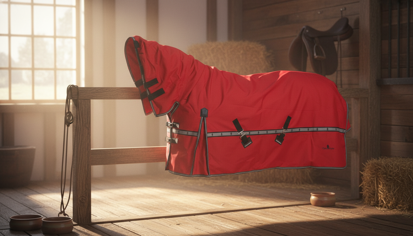 Classic Equine 5K Cross Trainer Hooded Waterproof Turnout Horse Blanket - 1200D 100g Fill - Multiple Sizes