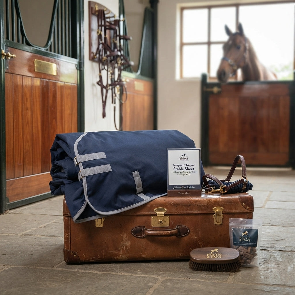 Lifestyle photo of Shires Tempest Original Stable Sheet - Lightweight Horse Blanket - Multiple Sizes