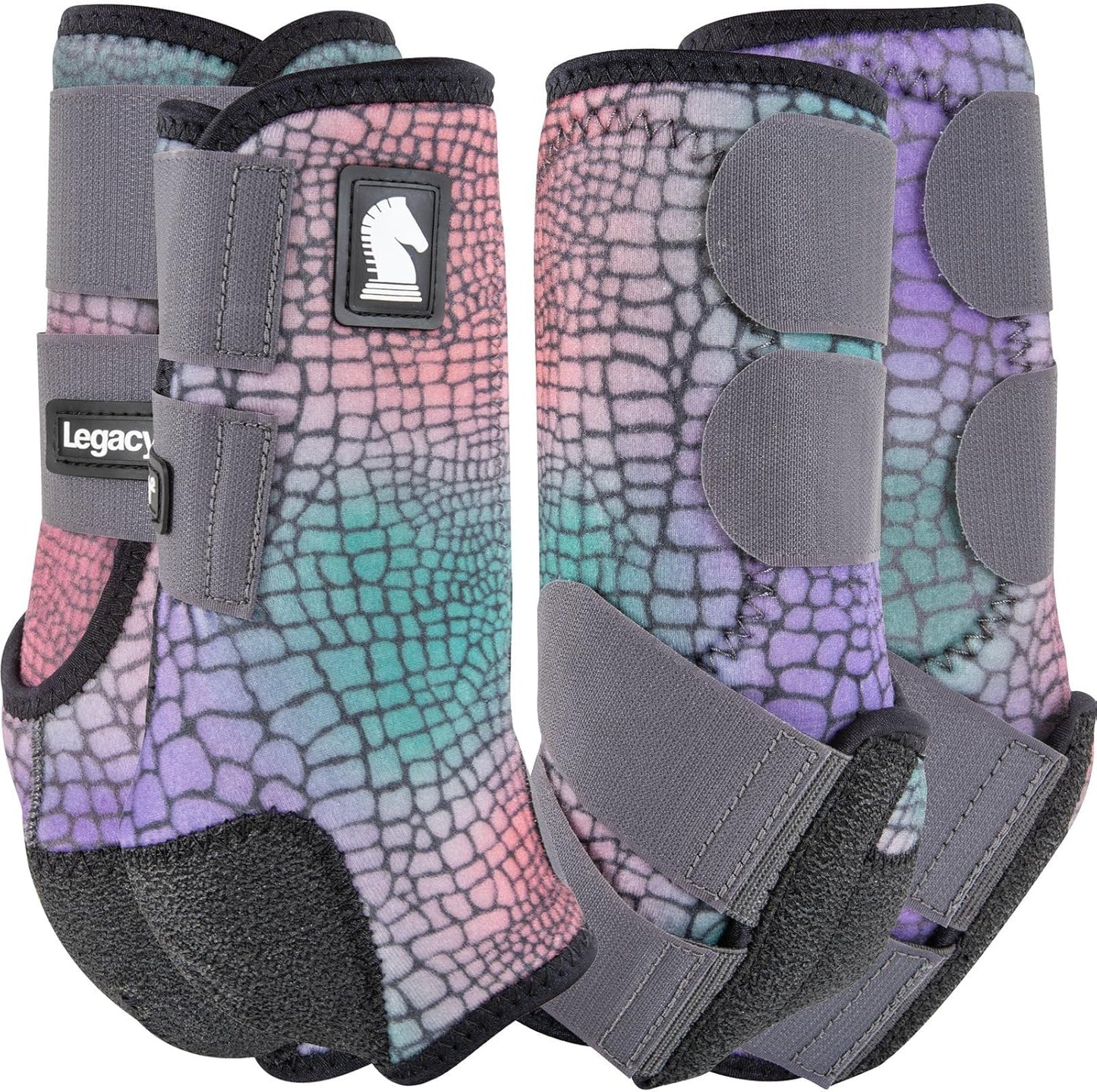 Classic Equine Legacy2 Gator Horse Medicine SMB Sport Boots 4 Pack Front and Hinds - Hooves and Paws
