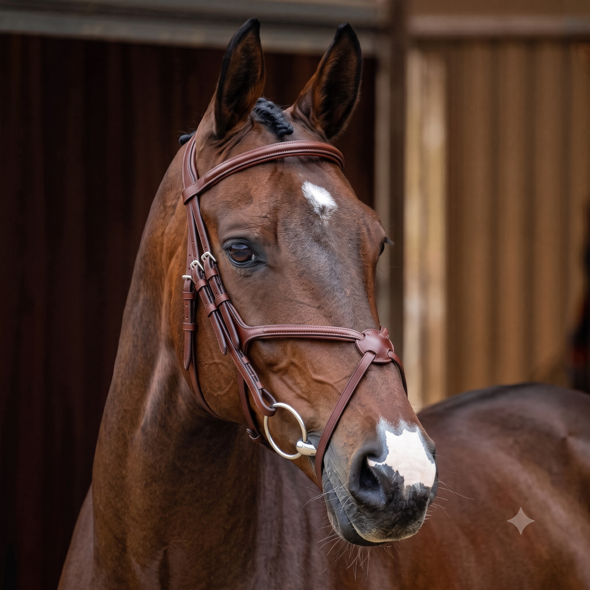 Shires Lusso Grackle Bridle - Premium Leather Equestrian Horse Bridle - Multiple Sizes