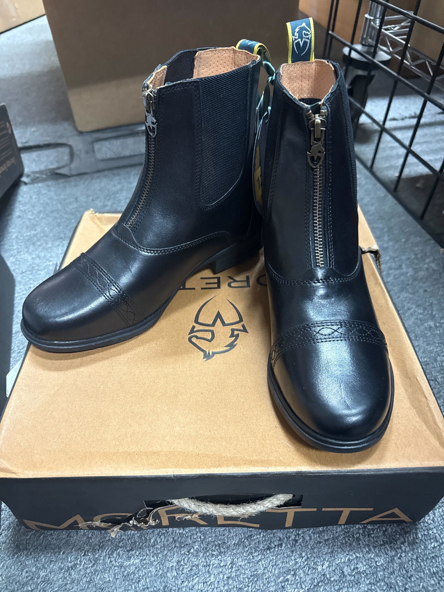 Shires Rosetta Paddock Boots - Premium Leather Riding Boots Gently Used, Size 8 Adult