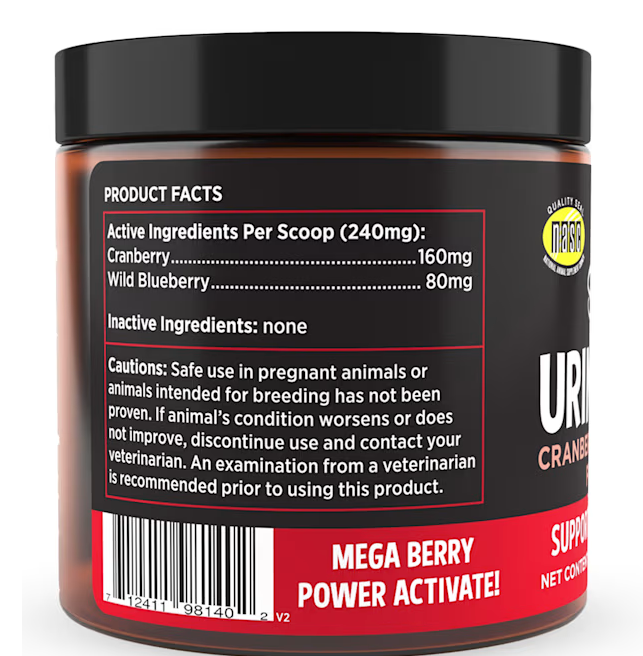 Super Snouts Urinary Berry: Cranberry & Blueberry for Dog UTI Relief
