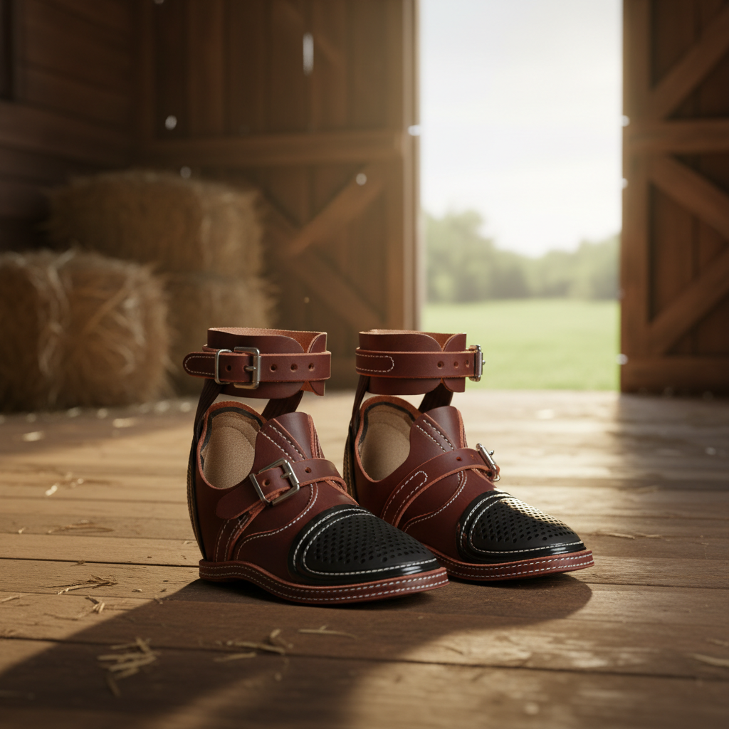 Professional's Choice Leather Horse Skid Boots - Heavy-Duty Latigo Leather Hind Leg Protection for Reining and Roping