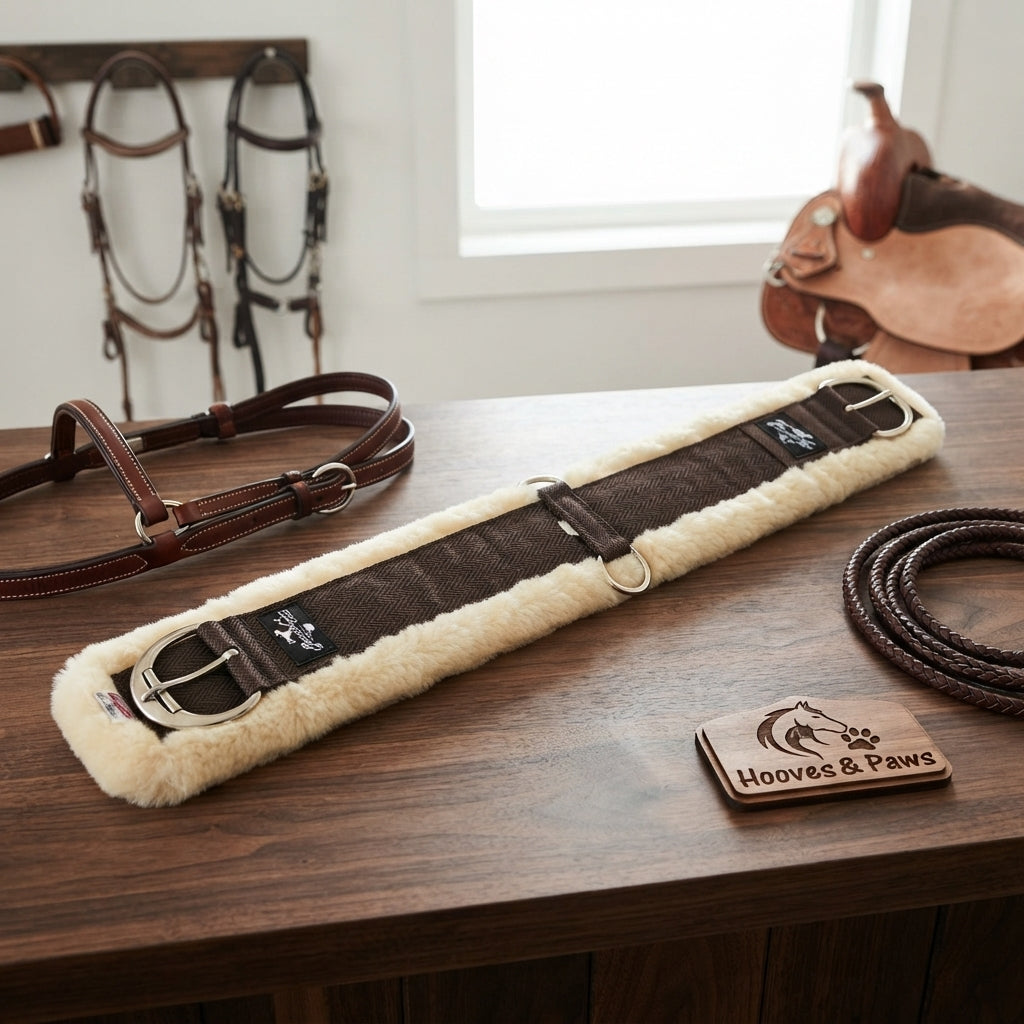 Lifestyle photo of Professional's Choice Merino Wool Western Cinch - 100% Merino Wool Lining & Stainless Steel Hardware - Multiple Sizes