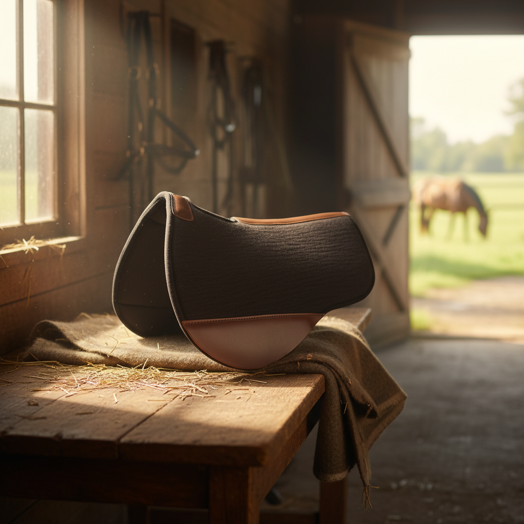 Professional's Choice Round Skirt Western Saddle Pad - Wool Felt & Rubber Non-Slip Contoured - Multiple Sizes