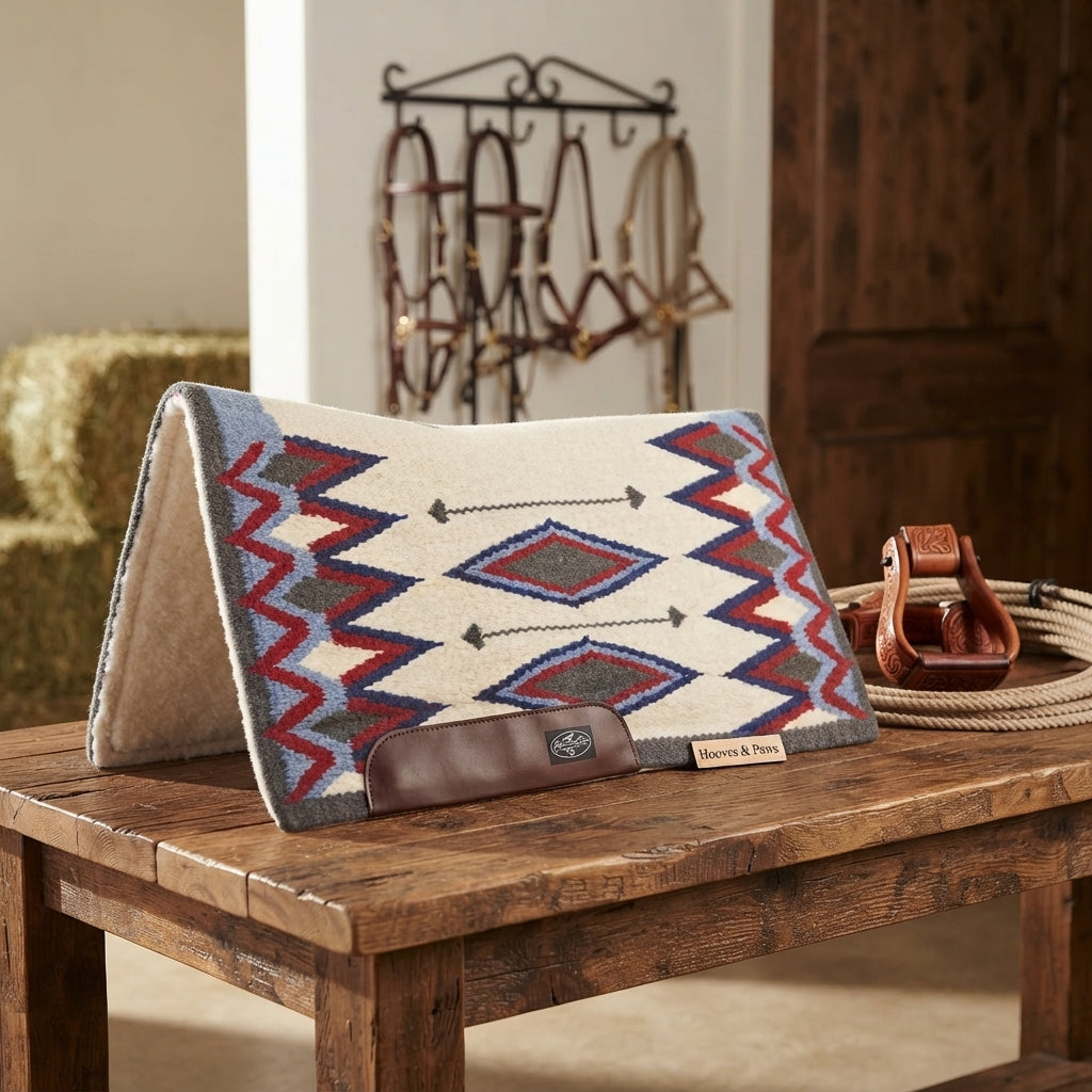 Lifestyle photo of Professional's Choice Contoured Wool Felt Western Saddle Pad