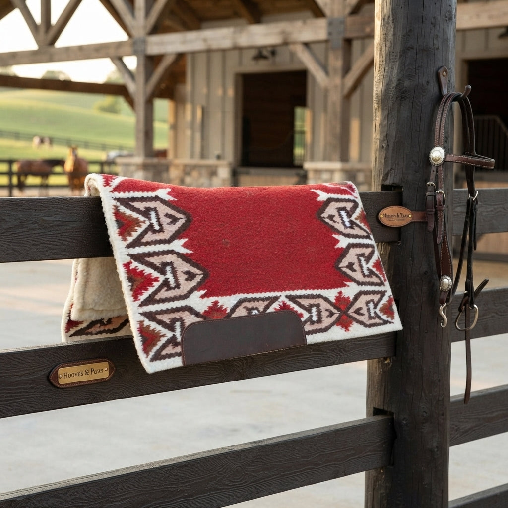 Lifestyle photo of Professional's Choice Contoured Ocotillo Western Saddle Pad - 33" x 38"