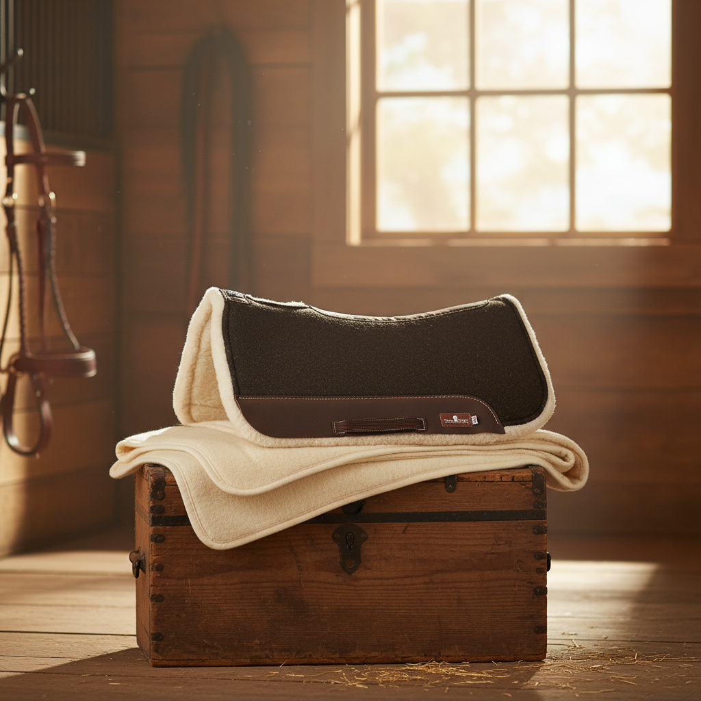 Classic Equine Zone 1-inch Felt & Merino Fleece Western Saddle Pad - Zoombang Technology