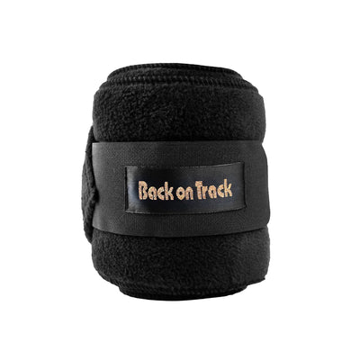 Back On Track Therapeutic Fleece Polo Leg Wraps with Welltex - Black (Pair)