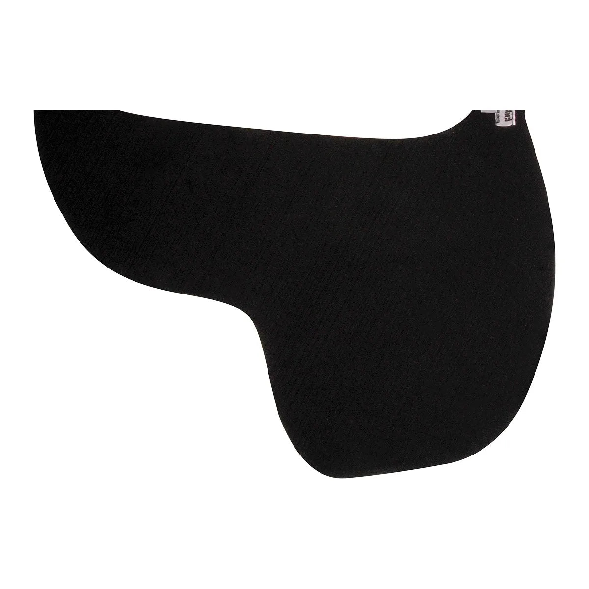 Cashel Soft Pad Liner, Large, featuring a sleek black contoured shape designed to fit perfectly under western or endurance saddles. This high-quality horse saddle pad liner provides essential shock absorption and pressure relief for your horse's back. Durable and lightweight, it’s the perfect equestrian accessory for trail riding, training, and everyday comfort. Enhance your horse tack collection with this moisture-wicking and protective saddle liner.