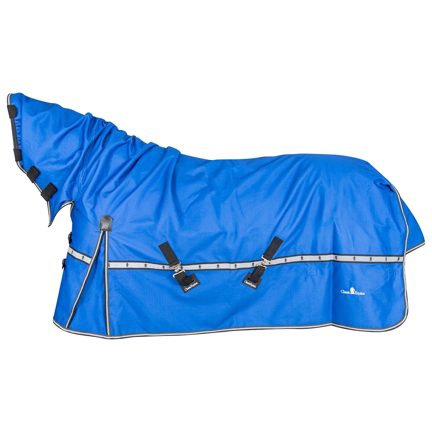 Classic Equine Cross Trainer Hooded Winter Horse Blanket - Durable Heavyweight Turnout - Multiple Sizes