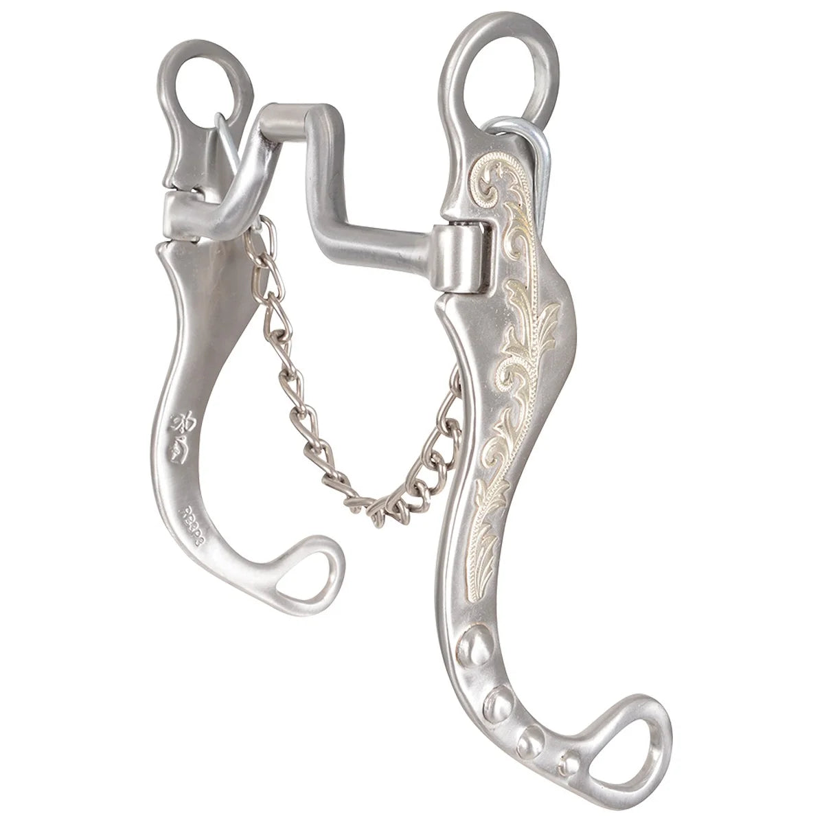Classic Equine Graduate Shank Roping Bit with Hinge Cheek and Swivel Port
