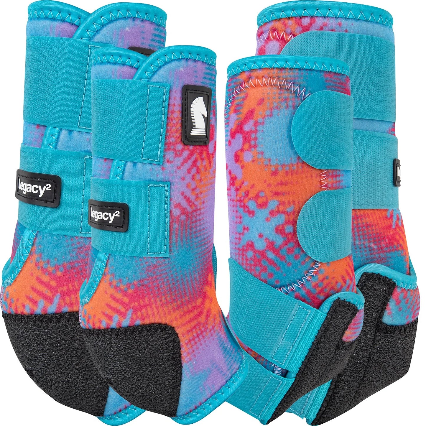 Classic Equine Legacy2 Protective Horse Support Boots - Front and Hind 4-Pack Set