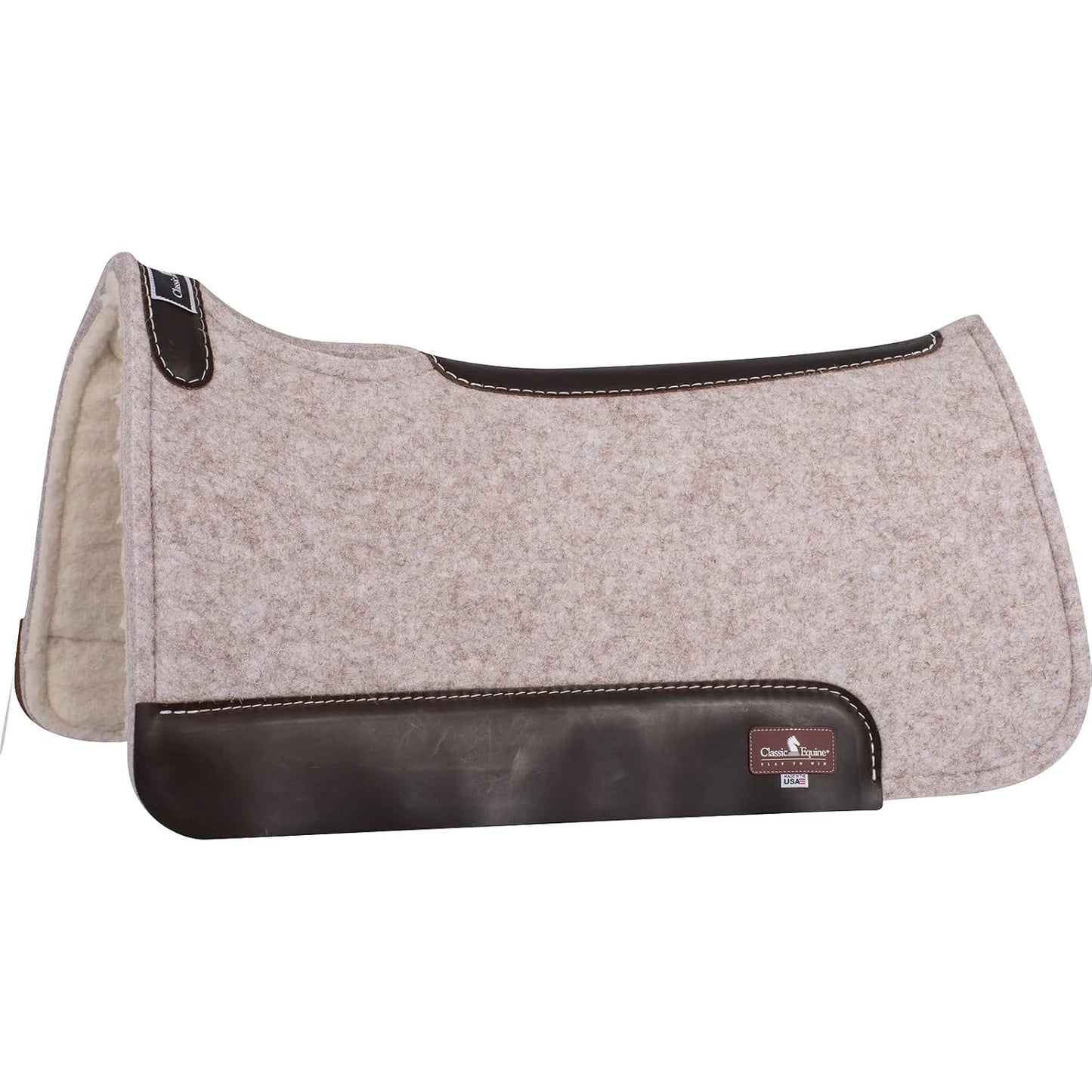 Classic Equine Orthopedic Felt/Fleece Saddle Pad - 3/4-inch Thickness for Pressure Relief and Fit