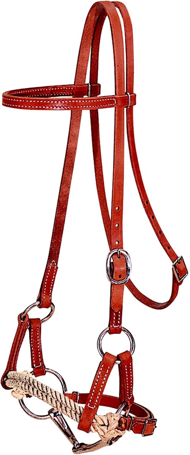 Weaver Leather Half Breed Headstall with Sweet Iron Snaffle