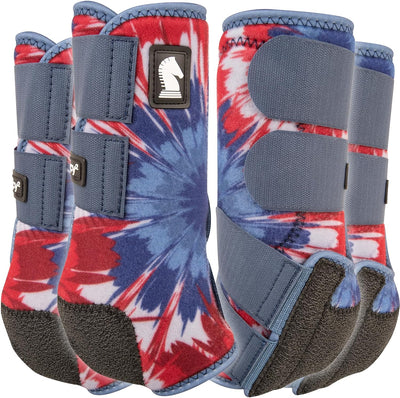 Classic Equine Legacy2 Fireworks Horse Medicine SMB Sport Boots 4 Pack Front and Hinds - Hooves and Paws