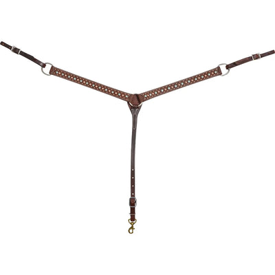 Martin Saddlery 1.5-inch Breastcollar with Floral Spot Dots - Premium Western Leather Tack