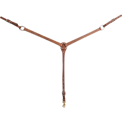 Martin Saddlery 1-inch Exotic Leather Breastcollar with Dot Accents - Handcrafted Western Tack