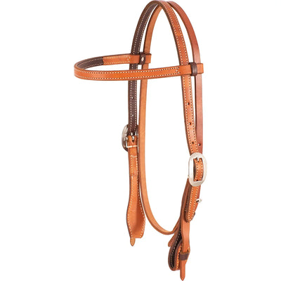 Martin Saddlery Browband Headstall with Quick Change Bit Ends - Premium Leather Horse Tack
