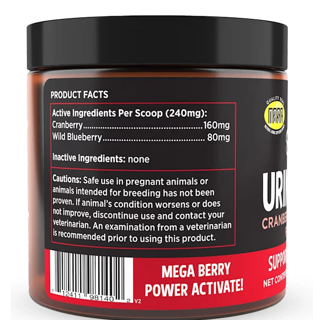 Diggin Super Snouts Urinary Berry - Natural Dog UTI Relief & Bladder Support - 125 Servings