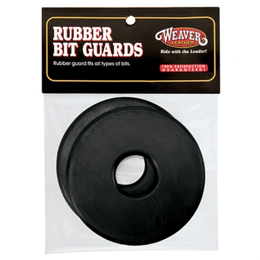 Weaver Leather Black Rubber Bit Guards - 3-1/2" Diameter - Pair - Prevents Pinching and Rubbing