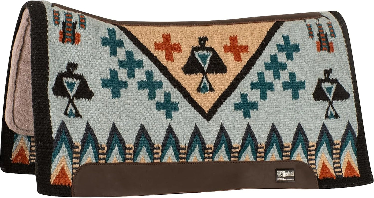 Cashel Blanket Top Felt Saddle Pad 34x38 - Comfortable Western Riding