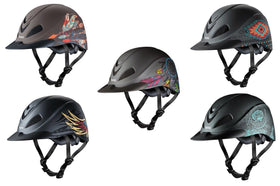 Troxel Rebel Western Riding Helmet - Low Profile Bold Graphics, ASTM/SEI Certified - Multiple Sizes