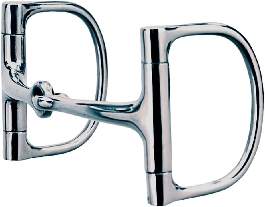 Weaver Leather Dee Ring Bit - 5" Stainless Steel Curved Mouthpiece, 2-7/8" Rings