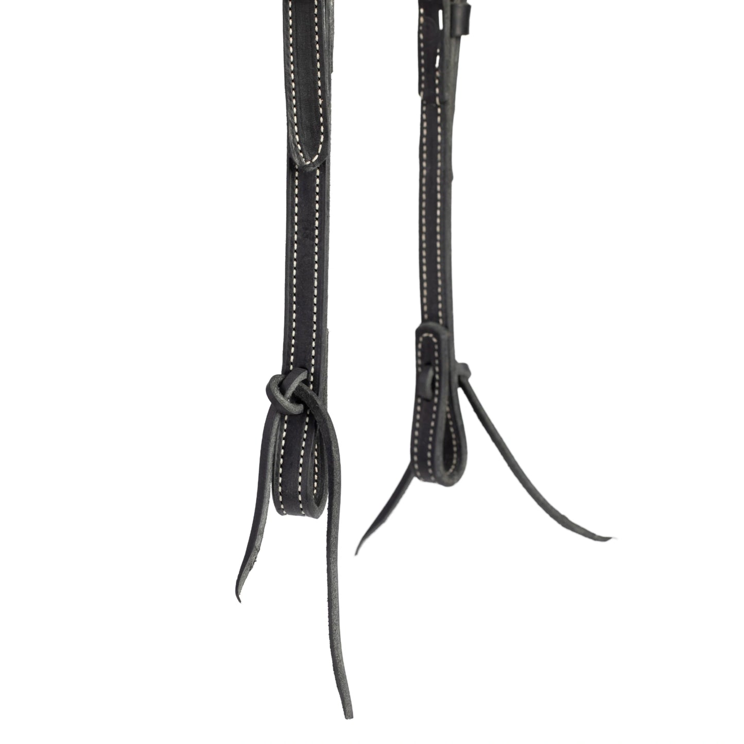 Weaver Leather Black Latigo Headstall - Doubled & Stitched with Water Tie Ends, Made in USA