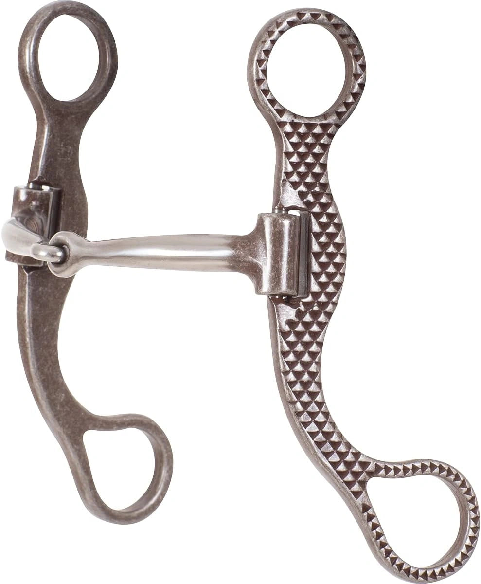 Classic Equine Rasp Performance Series Straight Shank Bit with Smooth Bar - 5 1/8" Mouth, Copper Inlay